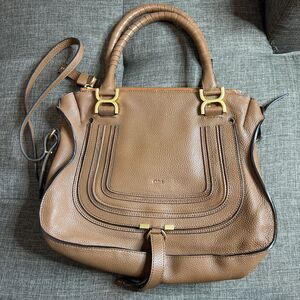 Chloe Marcie Large Bag Shoulder Leather Brown